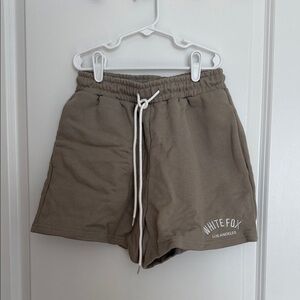 White Fox Boutique Tan Athletic Shorts